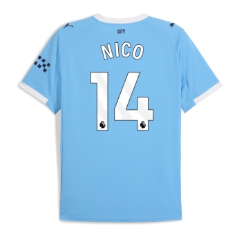 Billige Fotballdrakt Manchester City Nico Gonzalez #14 Replika Hjemmedrakt 2025-26 Kortermet